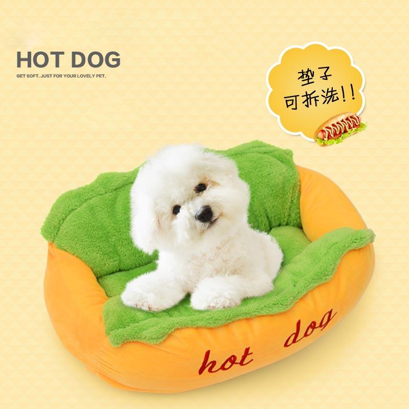 Hotdog Shape Cute Dog Beds Cushion